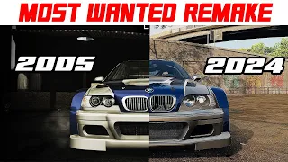 GAMEPLAY NFS MOST WANTED | 2005 vs 2024 | REMAKE
