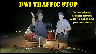 DWI Traffic Stop by Arkansas State Police Trooper - Driving with no lights