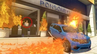GTA 5 Online - WE TRAPPED HIM IN A BURNING BUILDING! (GTA V Online)