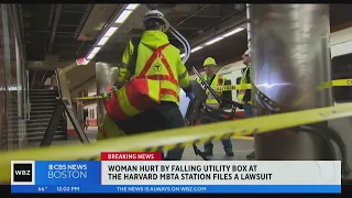 Harvard PhD student hit by falling metal box at T station suing MBTA