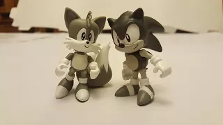 Sonic The Hedgehog Black & White 1930's Style Figures Unboxing & Review