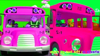 Wheels On The Bus No119 | COCOMELON! FAST RANDOM REPEATER OVERLAY! | Mash Up Video& Sound FX INVERT4