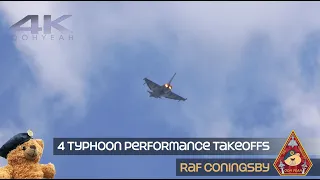 FULL POWER: FOUR EUROFIGHTER TYPHOON PERFORMANCE TAKEOFFS • RAF CONINGSBY 23.05.23