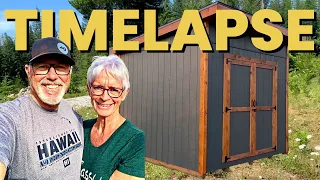 Couple Builds ULTIMATE 10x10 SHED | Start to Finish in 10 Minutes