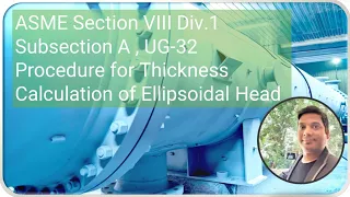 Procedure for Thickness calculation of Ellipsoidal Head