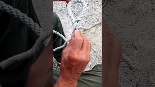 Como hacer una gaza en un cabo de 3 cordones