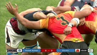 Hong Kong v China: Asia Rugby Men's Sevens Series Korea 7s