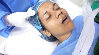 Brave Girl going under Anesthesia for Surgery