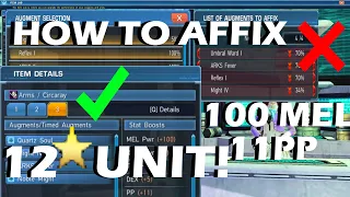 PSO2 - How To AFFIX Augments - With Detailed Example
