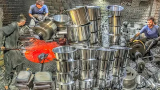 Manufacturing of stainless steel utencils and cookware with brilliant skills | What a work is done
