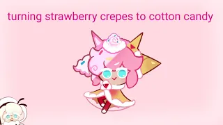 turning strawberry crepes cookie to cotton candy 🌸 [cookie run kingdom]