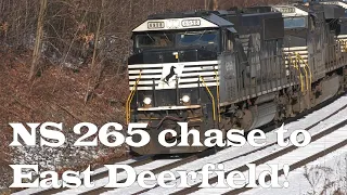 Chasing Norfolk Southern Train 265 to East Deerfield (4K60fps)