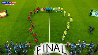 PES 2021 - Spain vs Brazil Final FIFA World Cup 2022 - Full Match All goals HD - (PC VS PC)