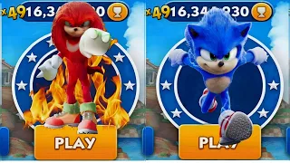 Sonic Dash - Sir Knuckles VS Sonic _ Movie Sonic vs All Bosses Zazz Eggman