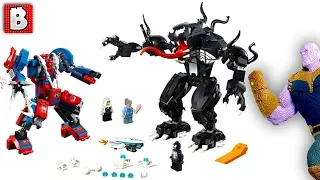 Spider-Man Mech vs. Venom Mech LEGO Set Revealed for SDCC!!! Also Giant LEGO Thanos on the way