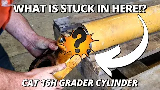 Repair DAMAGED Hydraulic Cylinder for CAT 16H Motor Grader | Machining & Welding