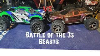 ARRMA VORTEKS 3S BLX and the TRAXXAS RUSTLER 4X4 for a side by side comparison!