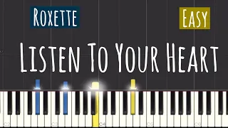 Roxette - Listen To Your Heart Piano Tutorial | Easy