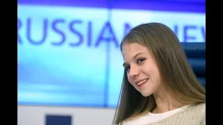 Alexandra Trusova / Press conference at the end of the season