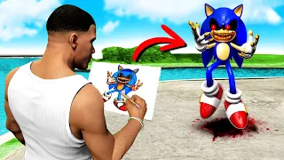 Zeichne NIEMALS SONIC.EXE in GTA 5... (GRUSELIG)