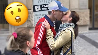 Girl Kissing Strangers in Public - Anything for Money 4