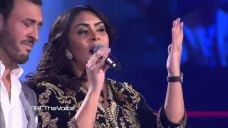 #MBCTheVoice - كريستين سعيد ، نجاة رجوي و كاظم الساهر  – اغازلك غصب عنك  - مرحلة العروض المباشرة