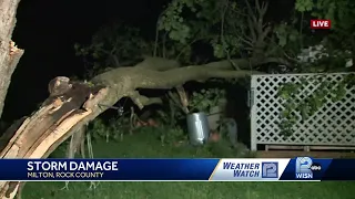 Powerful storms cause damage across Milton