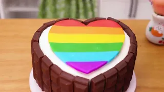 Perfect Miniature KITKAT Cake Decorating | Amazing Tiny Chocolate Cake Recipe | Tiny Cakes