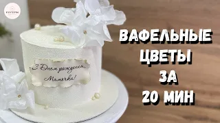 Очень простые вафельные цветы 🌷Съедобные цветы.