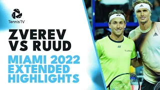 Casper Ruud vs Alexander Zverev Thrilling Match! | Miami 2022 Quarter-Final Extended Highlights