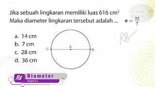 Mencari Diameter Lingkaran | Bagaimana mengetahui diameter lingkaran? Jika diketahui luasnya.