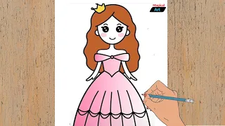 Beautiful Doll Drawing tutorial  #dolldrawing #dolldrawingforkids #drawing #easydrawing #viralvideo