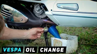Vespa GTS 300 Oil Change | Mitch's Scooter Stuff