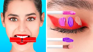 BEAUTY HACKS ||  Funny DIY MAKE UP Hacks And Tips! Cool And Simple Girly Ideas by 123 GO! CHALLENGE