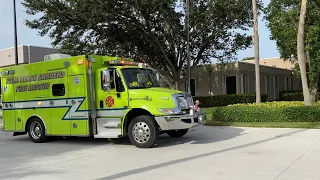 Palm Beach Gardens Fire Rescue Rescue 61 Responding From Station!!