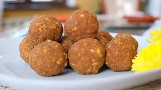 Индийские сладости Ладду. Как приготовить вкусный десерт без сахара из нутовой муки (нута). Рецепт.