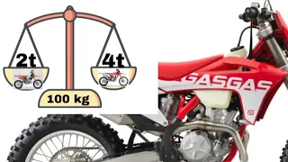 сколько весит 4т 350 KTM/GasGas сравнение с 2т 300 tpi