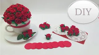 Amazing Trick For Easy Rose Flower Making  🌹  EVA Foam Paper Roses @OldisDIY