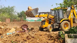 JCB | The Excavator Loading Trucks Scary With Big Snake During New Road Construction #jcb