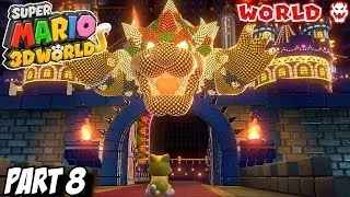 Super Mario 3D World - Gameplay Walkthrough Part 8 - World Bowser - Final Boss & Ending 100%