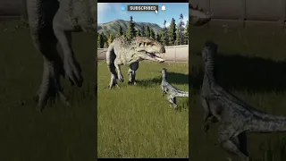 Blue Interacting With Indominus Rex - Jurassic World Evolution 2