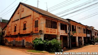 Old French Colonial Building Pakse Laos