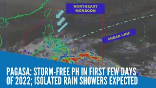 Pagasa: Storm-free PH in first few days of 2022; isolated rain showers expected