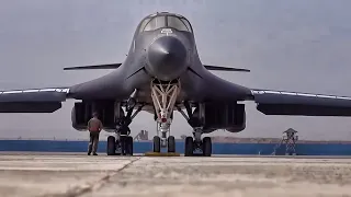 U.S. Air Force B-1B Bomber Takeoff From India