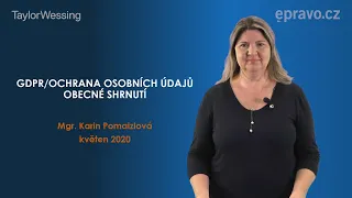 Karin Pomaizlová: GDPR, Ochrana osobních údajů