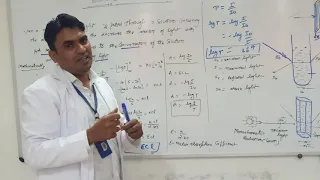 online lecture on Beers lamberts law by Professor  Anurag Singh