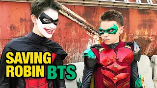 Ninja Kidz Saving Robin from the Joker - BTS