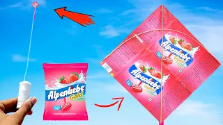 Alpenliebe Chocolate Kite , how to make kite , Chocolate 🍫 wrapper kite , patang kese banate he