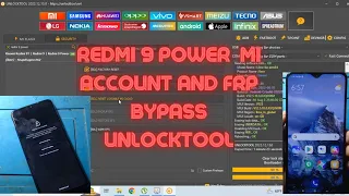 Redmi 9 power  Mi account  Google account bypass UnlockTool