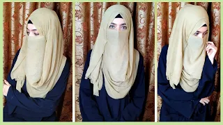 Summer Hijab Style With Niqab 2022 || 2 minute niqab || Instant Hijab Tutorial